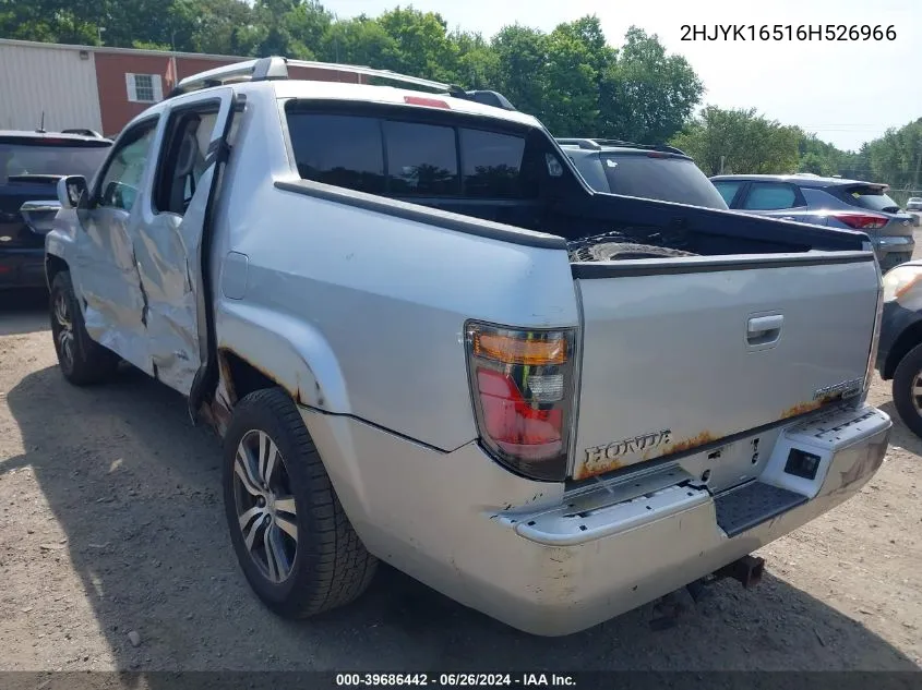 2HJYK16516H526966 2006 Honda Ridgeline Rtl