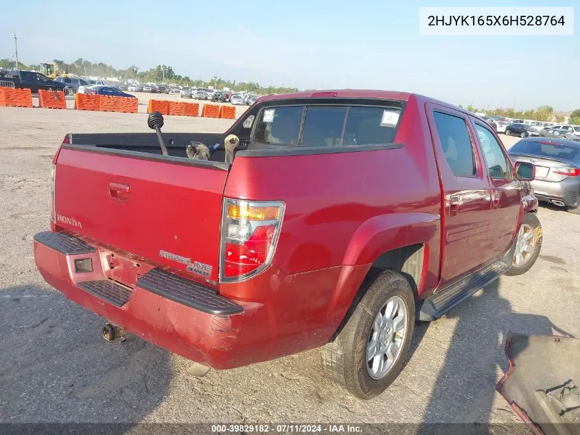 2HJYK165X6H528764 2006 Honda Ridgeline Rtl