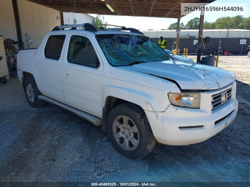 2006 Honda Ridgeline Rtl VIN: 2HJYK16596H544096 Lot: 40490329