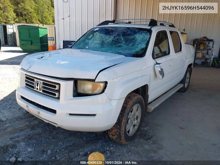 2006 Honda Ridgeline Rtl VIN: 2HJYK16596H544096 Lot: 40490329