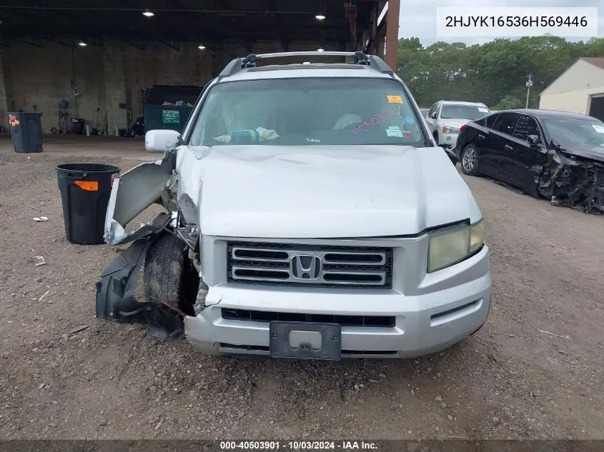 2006 Honda Ridgeline Rtl VIN: 2HJYK16536H569446 Lot: 40503901