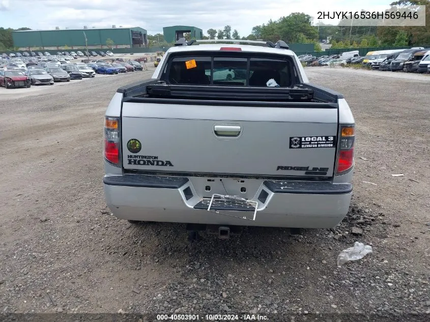 2006 Honda Ridgeline Rtl VIN: 2HJYK16536H569446 Lot: 40503901