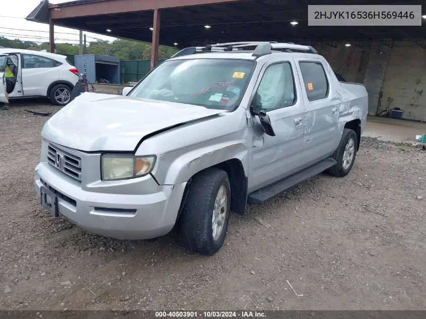 2006 Honda Ridgeline Rtl VIN: 2HJYK16536H569446 Lot: 40503901