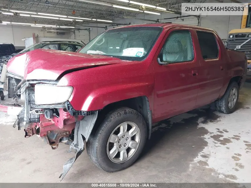 2HJYK16546H505383 2006 Honda Ridgeline Rtl