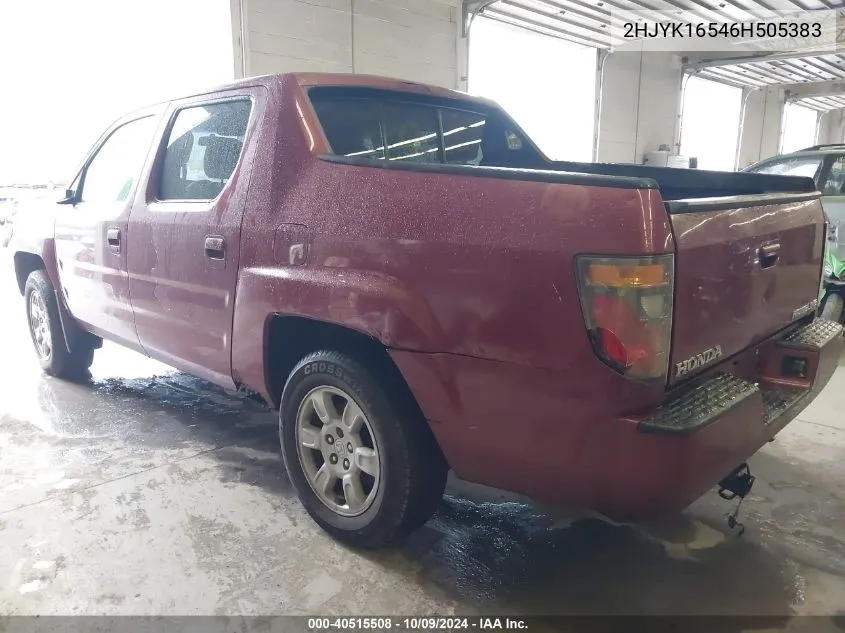 2HJYK16546H505383 2006 Honda Ridgeline Rtl