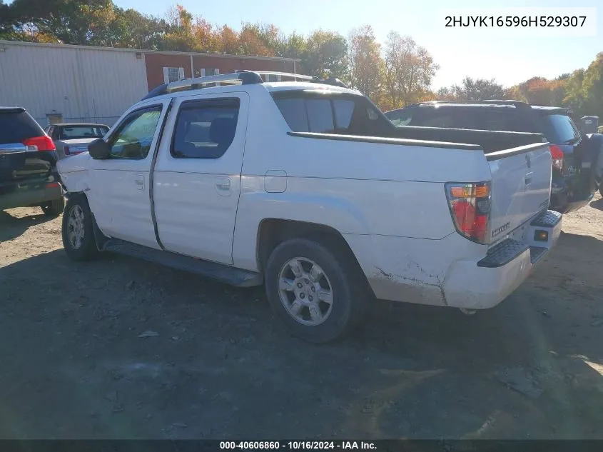 2006 Honda Ridgeline Rtl VIN: 2HJYK16596H529307 Lot: 40606860