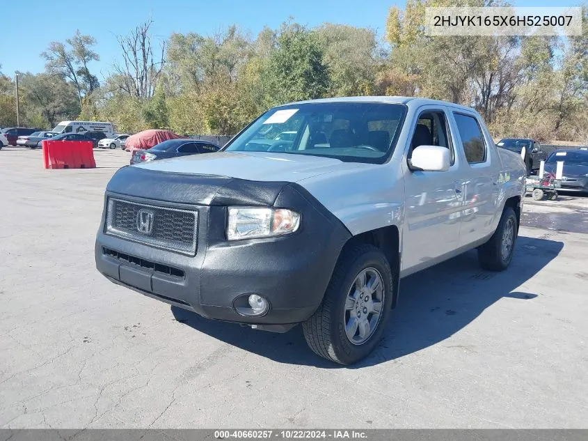 2006 Honda Ridgeline Rtl VIN: 2HJYK165X6H525007 Lot: 40660257