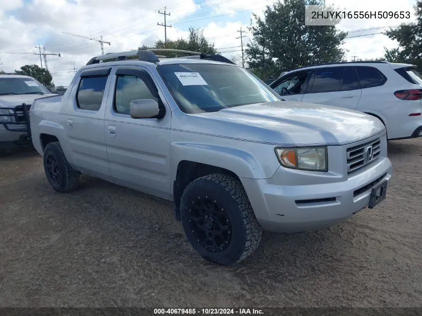 2006 Honda Ridgeline Rtl VIN: 2HJYK16556H509653 Lot: 40679485