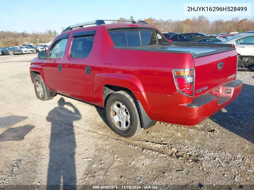 2006 Honda Ridgeline Rt VIN: 2HJYK16296H528499 Lot: 40882575