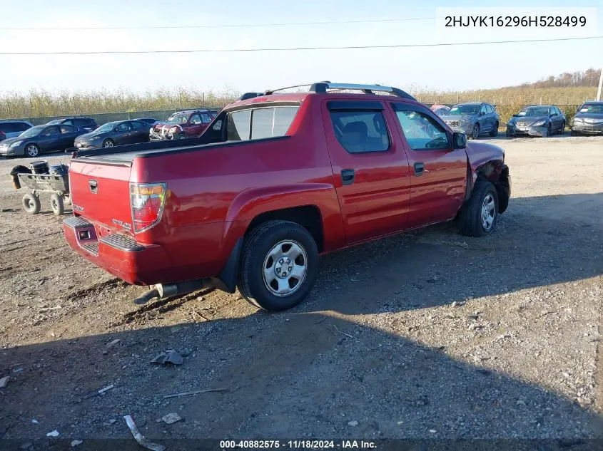 2006 Honda Ridgeline Rt VIN: 2HJYK16296H528499 Lot: 40882575