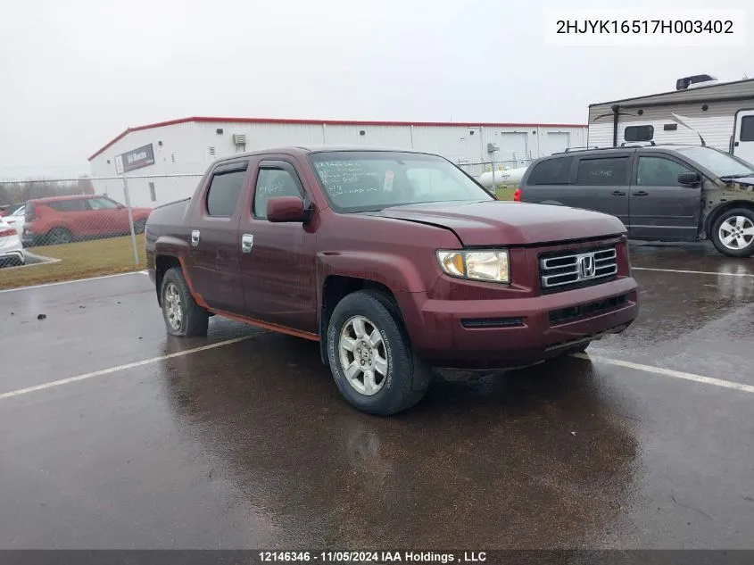 2HJYK16517H003402 2007 Honda Ridgeline