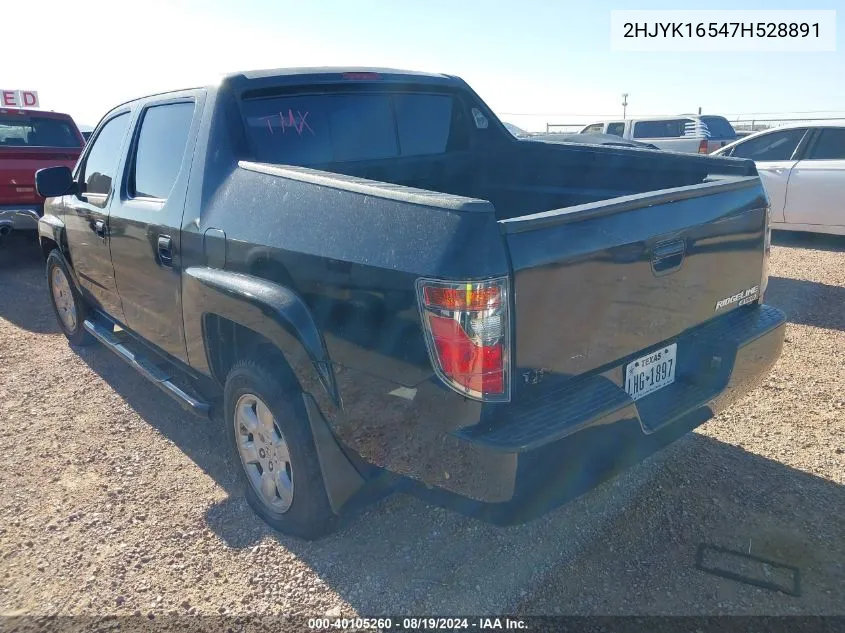 2HJYK16547H528891 2007 Honda Ridgeline Rtl