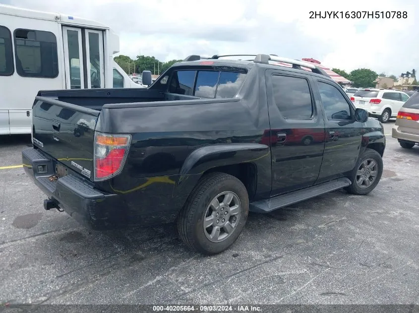 2HJYK16307H510788 2007 Honda Ridgeline Rtx