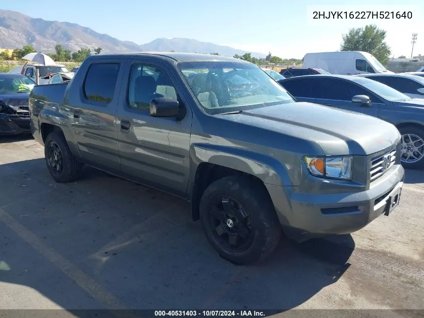 2HJYK16227H521640 2007 Honda Ridgeline Rt