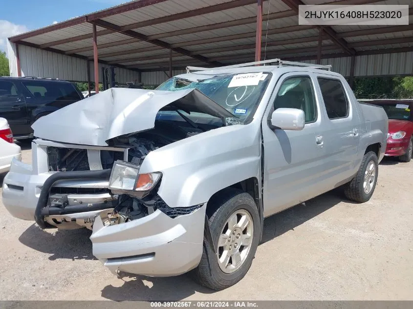 2HJYK16408H523020 2008 Honda Ridgeline Rts