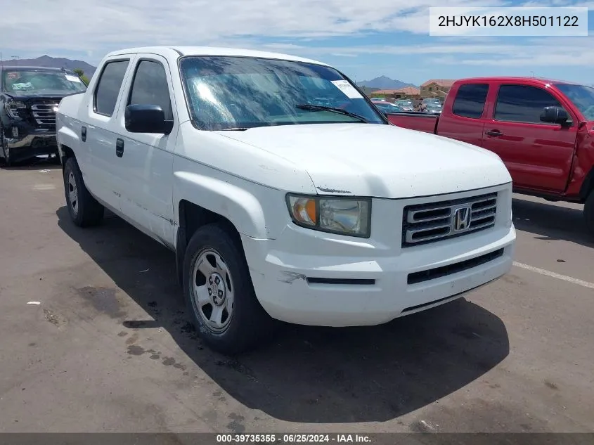 2HJYK162X8H501122 2008 Honda Ridgeline Rt