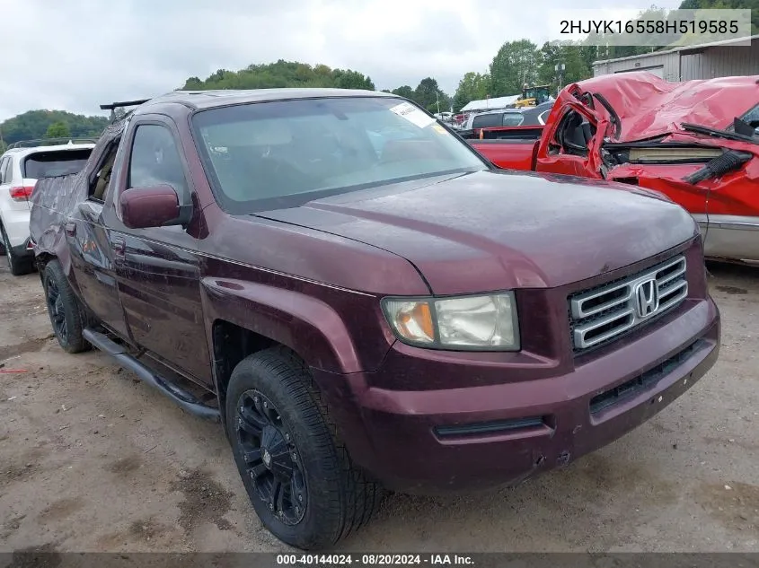 2HJYK16558H519585 2008 Honda Ridgeline Rtl