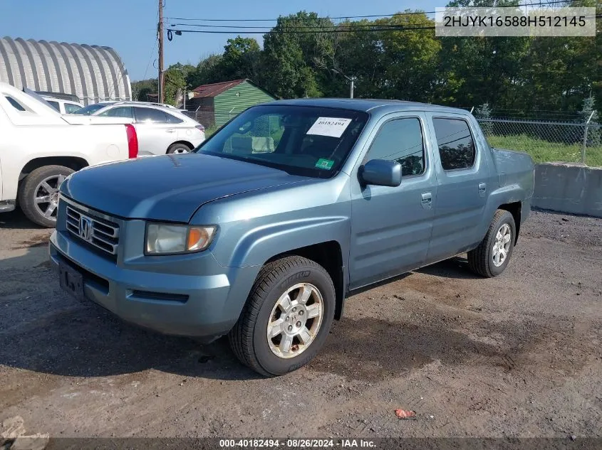 2HJYK16588H512145 2008 Honda Ridgeline Rtl