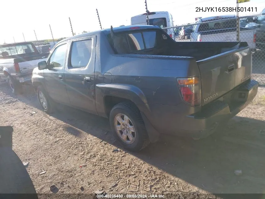 2HJYK16538H501411 2008 Honda Ridgeline Rtl