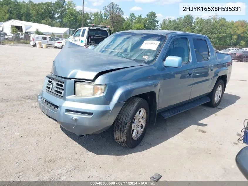 2HJYK165X8H535331 2008 Honda Ridgeline Rtl