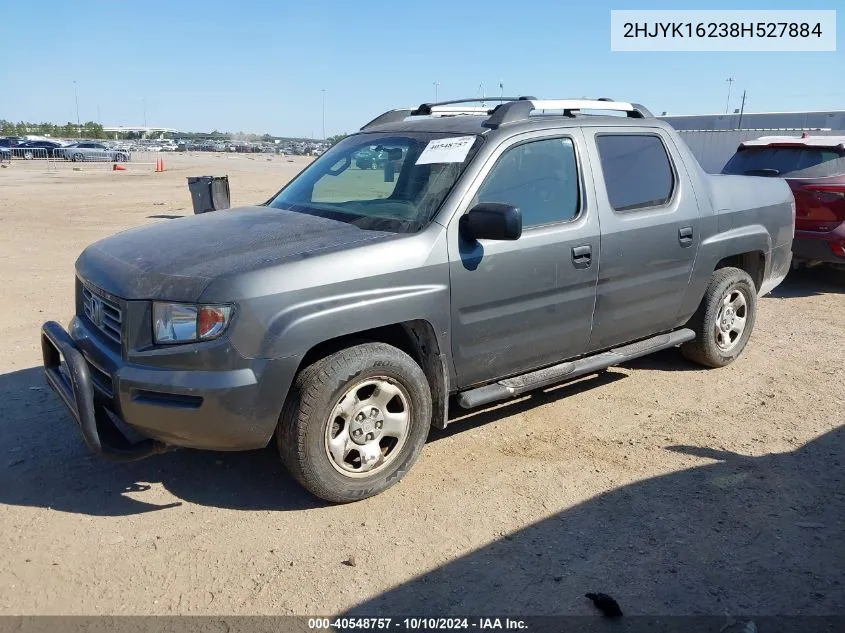 2008 Honda Ridgeline Rt VIN: 2HJYK16238H527884 Lot: 40548757