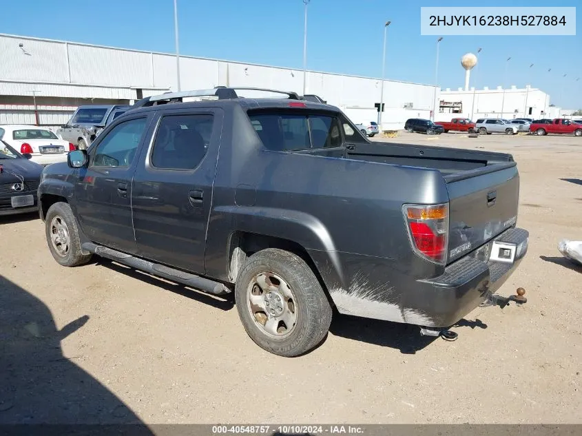 2008 Honda Ridgeline Rt VIN: 2HJYK16238H527884 Lot: 40548757