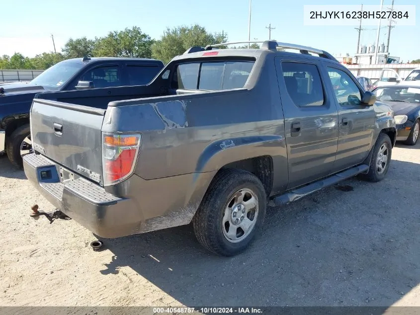 2008 Honda Ridgeline Rt VIN: 2HJYK16238H527884 Lot: 40548757