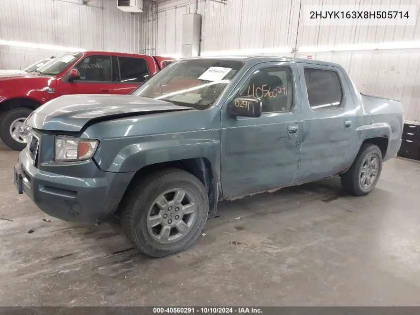 2HJYK163X8H505714 2008 Honda Ridgeline Rtx