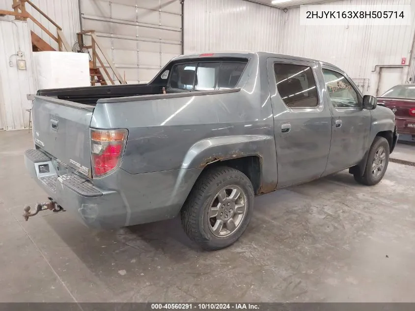 2HJYK163X8H505714 2008 Honda Ridgeline Rtx