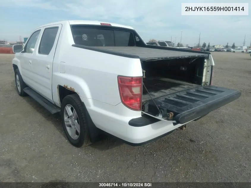 2009 Honda Ridgeline Rtl VIN: 2HJYK16559H001414 Lot: 30046714