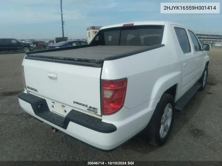 2009 Honda Ridgeline Rtl VIN: 2HJYK16559H001414 Lot: 30046714