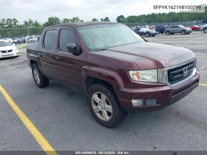 2009 Honda Ridgeline Rt VIN: 5FPYK16219B100299 Lot: 40096518