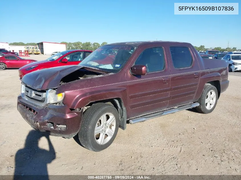 5FPYK16509B107836 2009 Honda Ridgeline Rtl