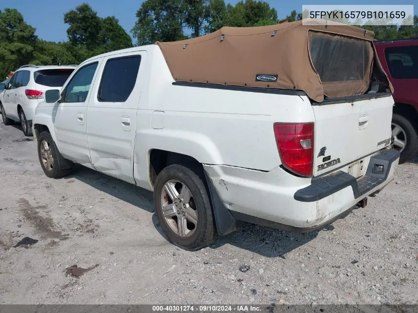 2009 Honda Ridgeline Rtl VIN: 5FPYK16579B101659 Lot: 40301274