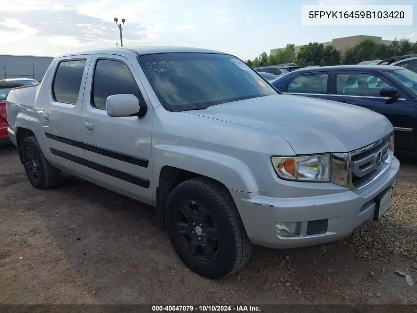 5FPYK16459B103420 2009 Honda Ridgeline Rts