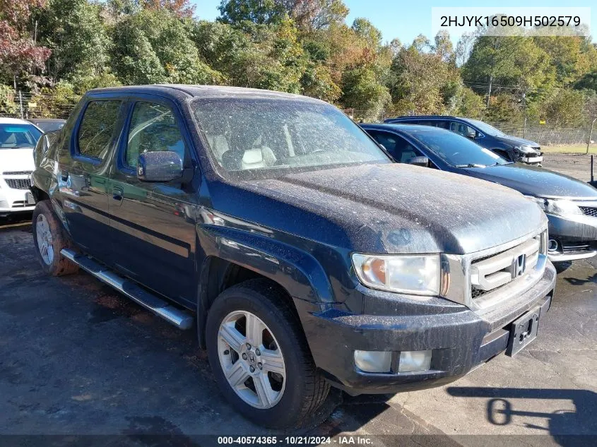 2009 Honda Ridgeline Rtl VIN: 2HJYK16509H502579 Lot: 40574365