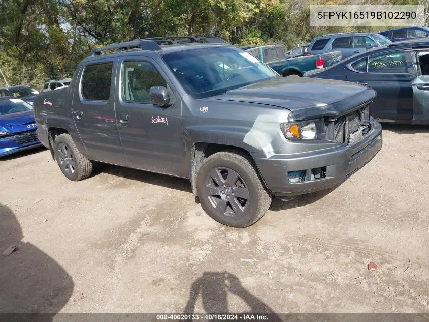 2009 Honda Ridgeline Rtl VIN: 5FPYK16519B102290 Lot: 40620133