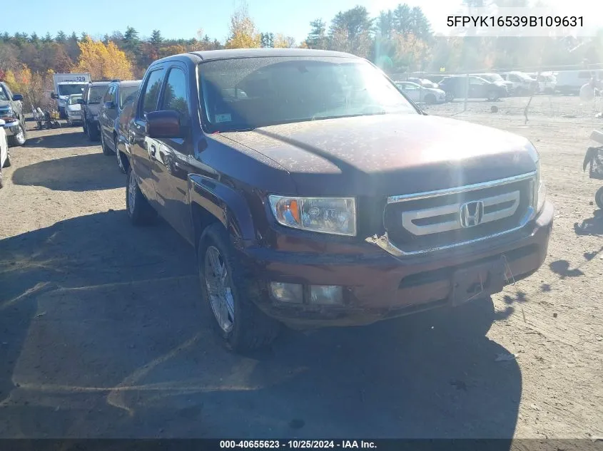 2009 Honda Ridgeline Rtl VIN: 5FPYK16539B109631 Lot: 40655623