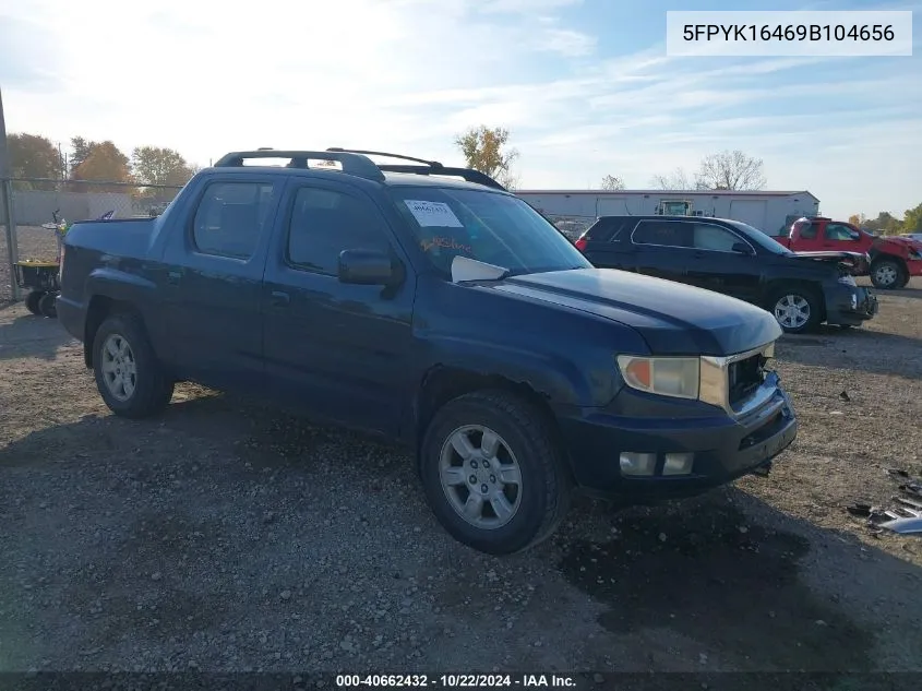 2009 Honda Ridgeline Rts VIN: 5FPYK16469B104656 Lot: 40662432