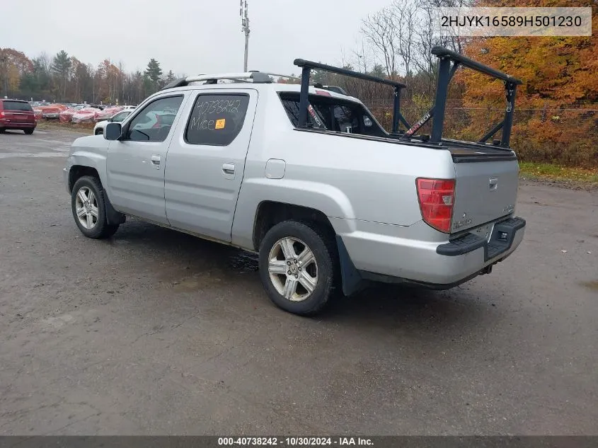 2009 Honda Ridgeline Rtl VIN: 2HJYK16589H501230 Lot: 40738242