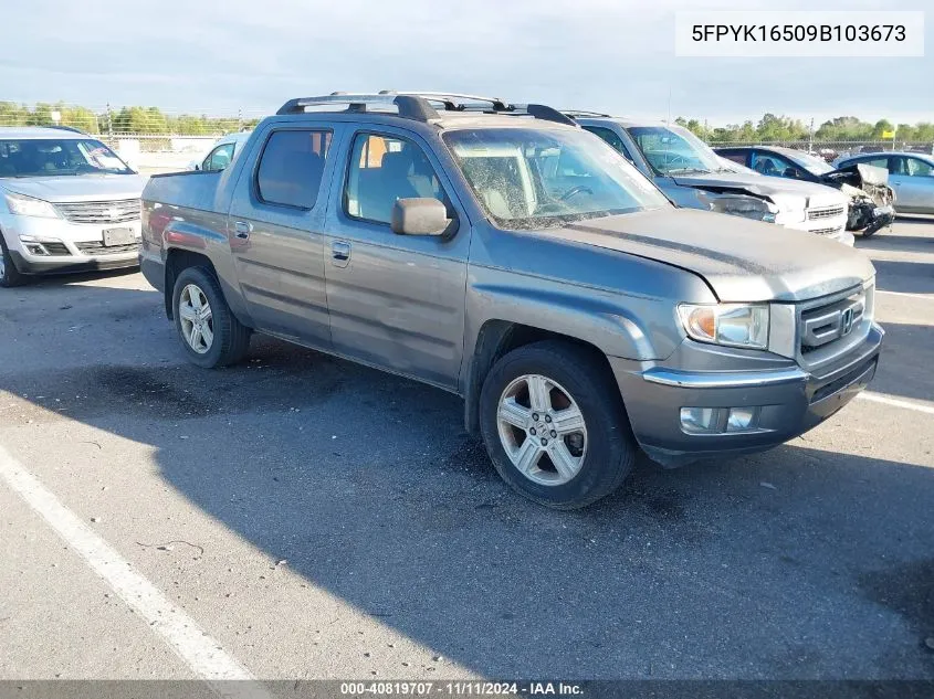 2009 Honda Ridgeline Rtl VIN: 5FPYK16509B103673 Lot: 40819707