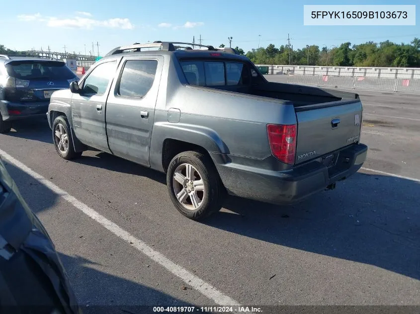 2009 Honda Ridgeline Rtl VIN: 5FPYK16509B103673 Lot: 40819707