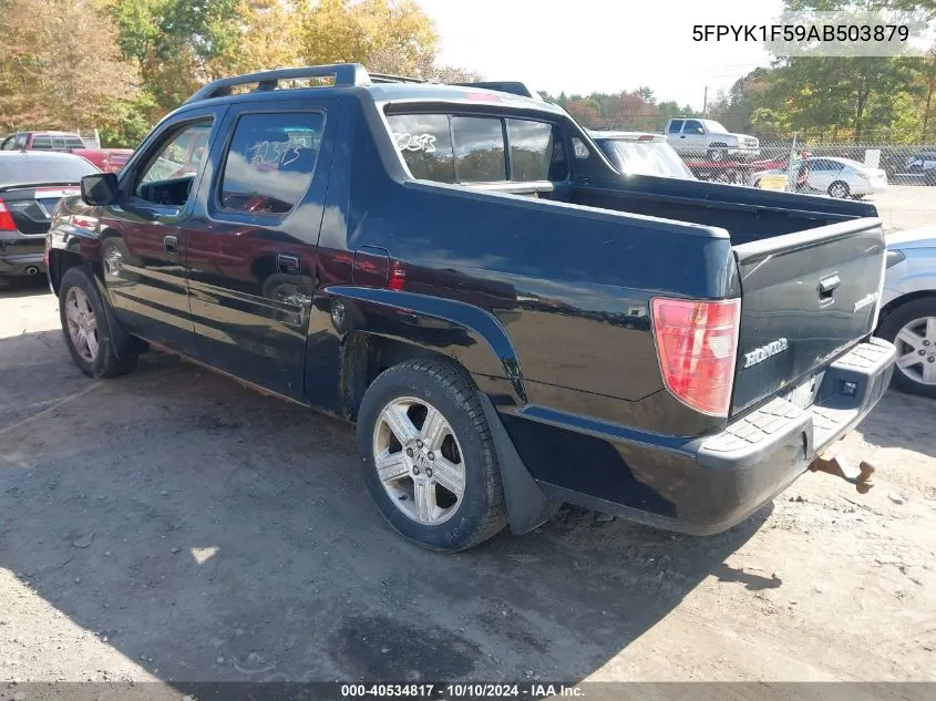 2010 Honda Ridgeline Rtl VIN: 5FPYK1F59AB503879 Lot: 40534817