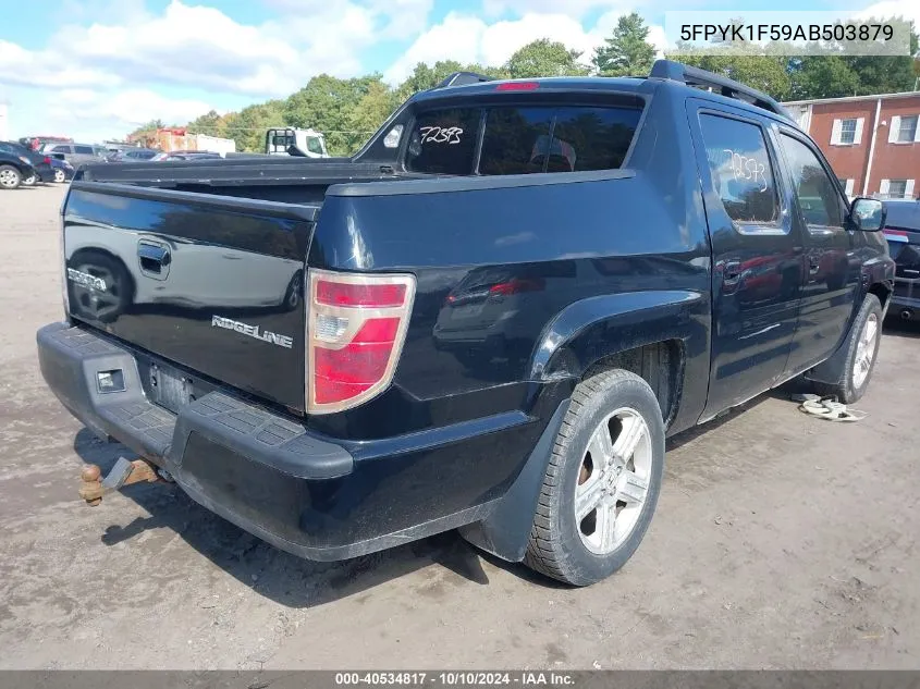 2010 Honda Ridgeline Rtl VIN: 5FPYK1F59AB503879 Lot: 40534817