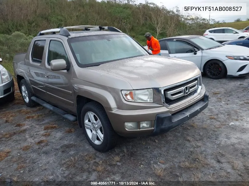 2010 Honda Ridgeline Rtl VIN: 5FPYK1F51AB008527 Lot: 40551771