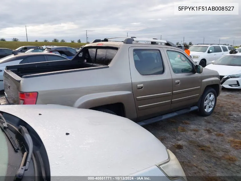 2010 Honda Ridgeline Rtl VIN: 5FPYK1F51AB008527 Lot: 40551771