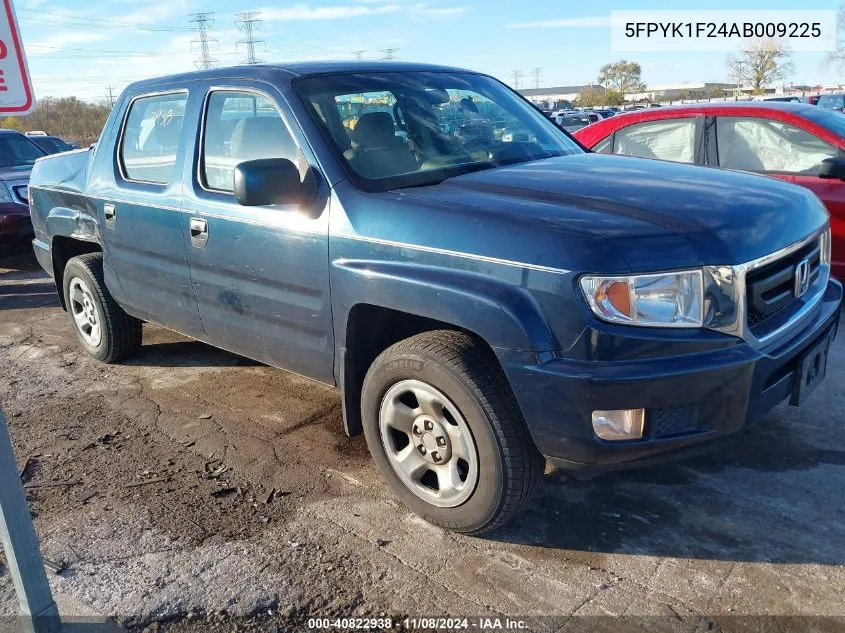 2010 Honda Ridgeline Rt VIN: 5FPYK1F24AB009225 Lot: 40822938