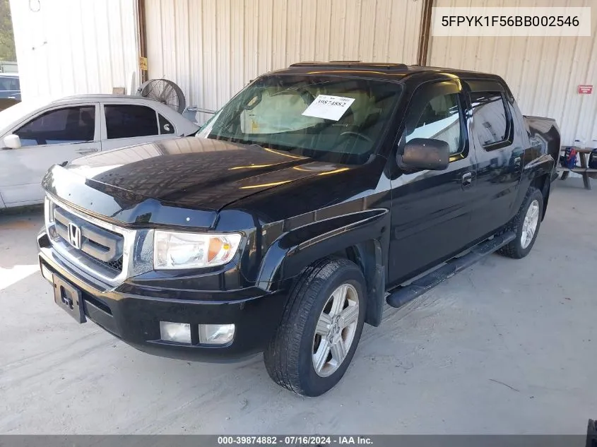 5FPYK1F56BB002546 2011 Honda Ridgeline Rtl