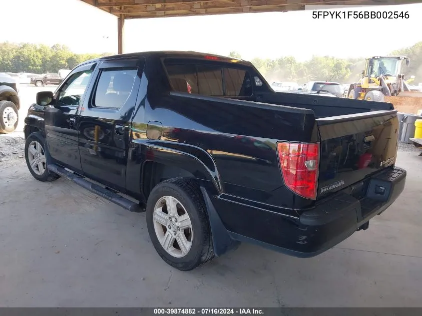 5FPYK1F56BB002546 2011 Honda Ridgeline Rtl