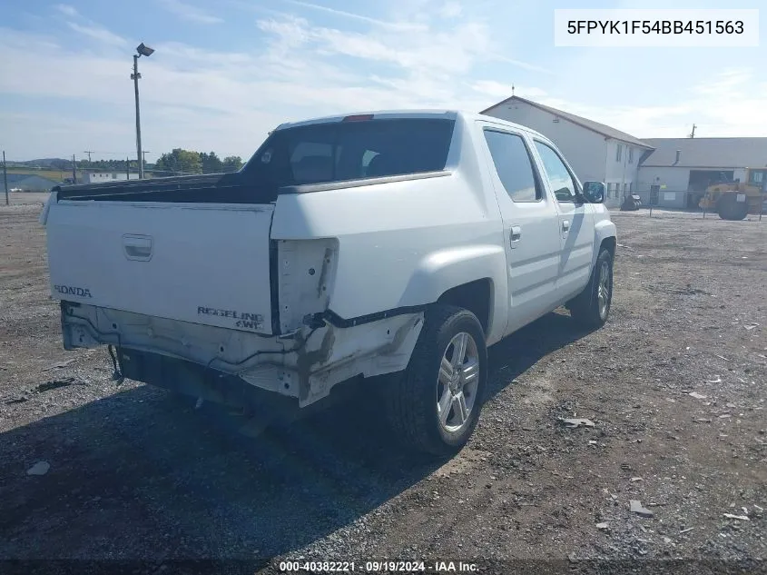 5FPYK1F54BB451563 2011 Honda Ridgeline Rtl